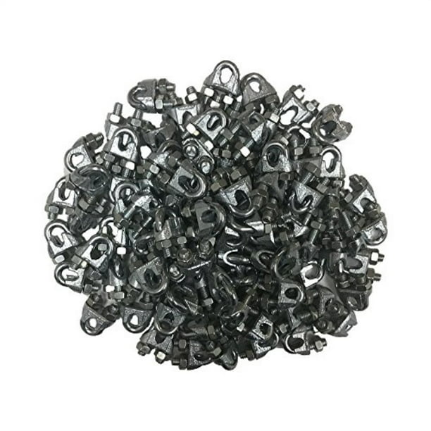 100-Pack Stainless Steel Malleable Wire Rope Clips 3/16 